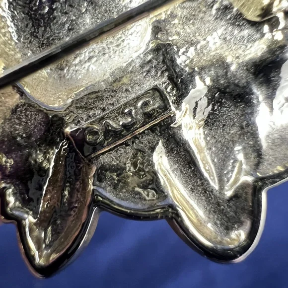 American Jewelry Chain AJC Angel Brooch Pin Two-Tone Dangling Star Sentimental - Picture 2 of 3